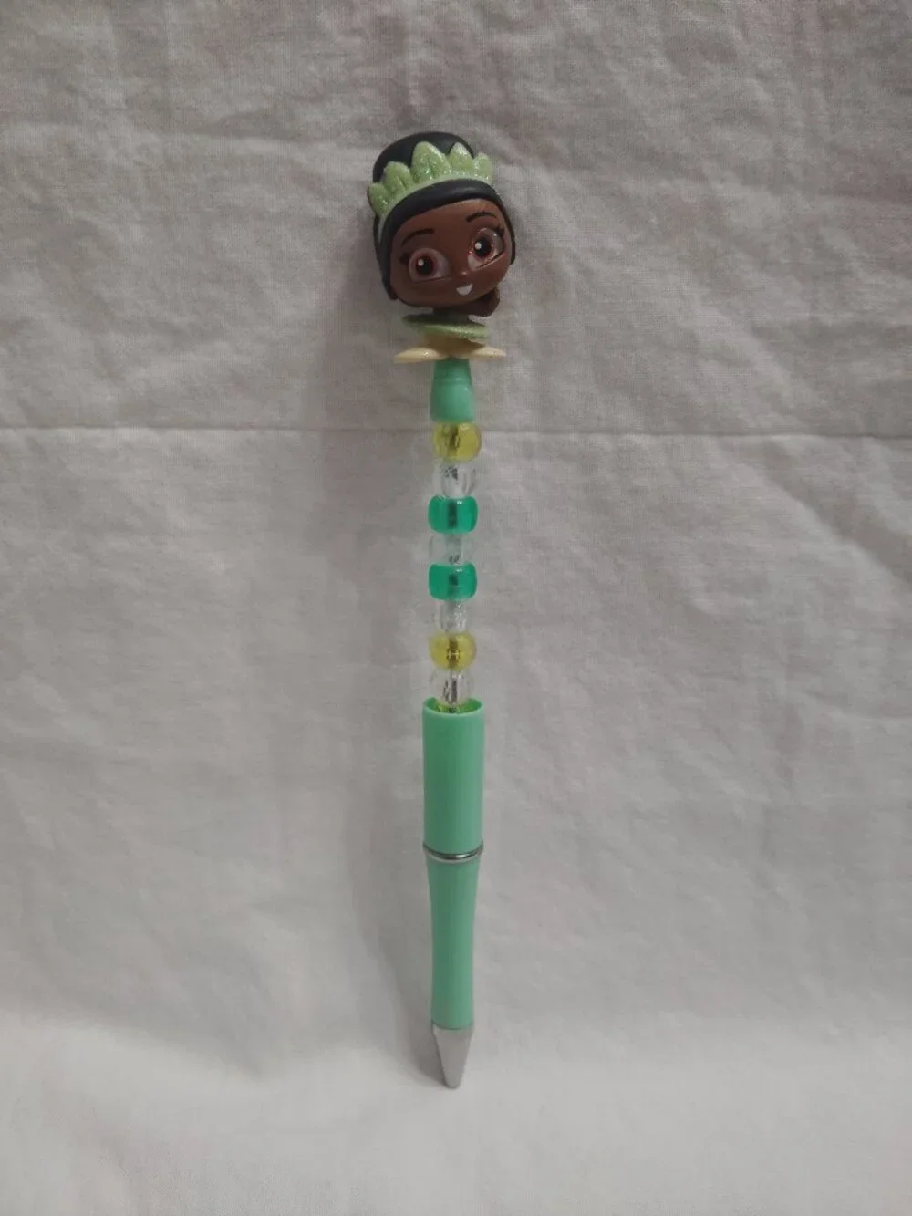Disney Doorable Tutu Princess Tiana Handmade Beaded Pen